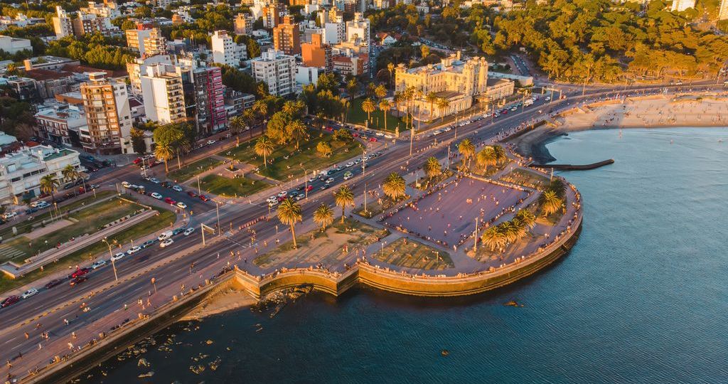 Montevideo,Siafront,At,Sunset,Uruguay